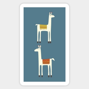 Two Llamas Wildlife Art Sticker